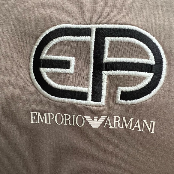 Men's "Emporio Armani" Tan T-Shirt - Picture 2 of 6